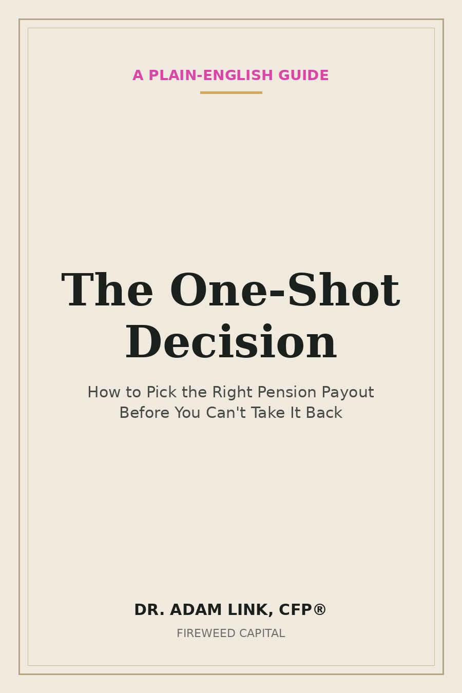 The One-Shot Decision — book cover